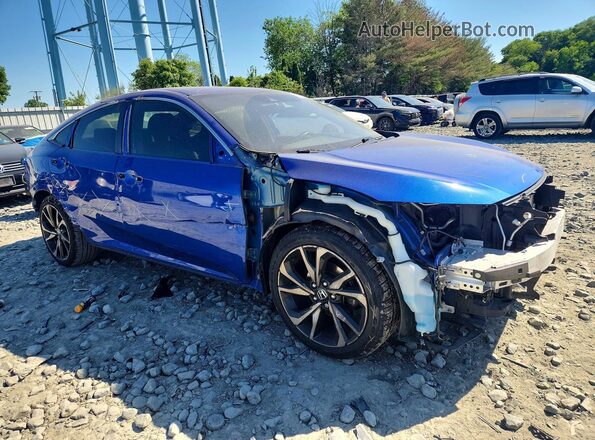 2HGFC2F84LH584544 2020 HONDA CIVIC Синий Передняя правая четверть