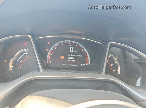 2HGFC2F84LH584544 2020 HONDA CIVIC Синий Вид щитка приборов