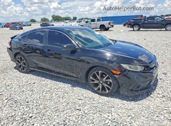 2HGFC2F84LH592191 2020 HONDA CIVIC Черный Передняя правая четверть