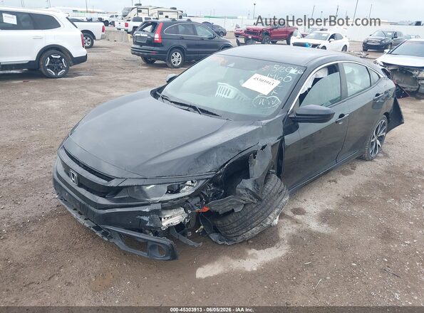 2HGFC2F84LH599772 2020 HONDA CIVIC Black წინა მარცხენა ხედი სამი მეოთხედიდან
