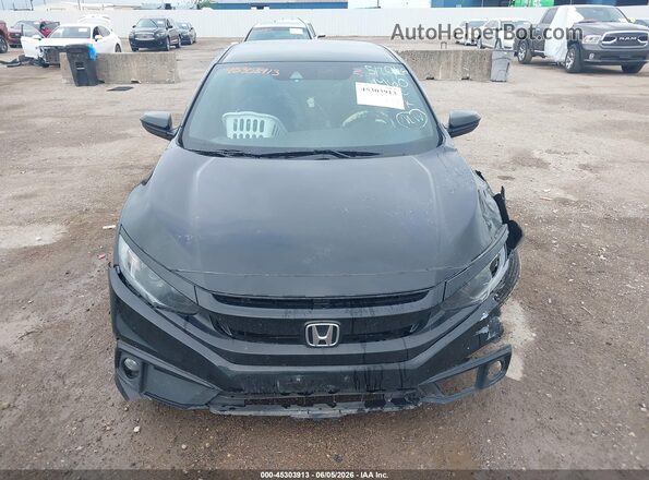 2HGFC2F84LH599772 2020 HONDA CIVIC Black ხელსაწყოთა პანელის ხედი