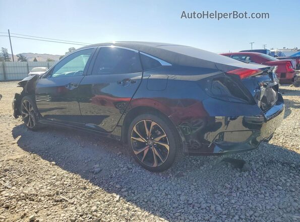 2HGFC2F84MH504998 2021 HONDA CIVIC Black Rear left