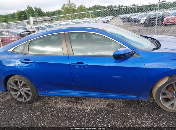 2HGFC2F84MH519078 2021 HONDA CIVIC Blue უკანა სალონის ხედი
