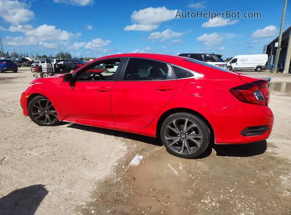 2HGFC2F84MH524376 2021 HONDA CIVIC Red Tył lewy