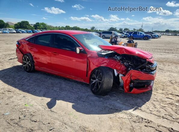 2HGFC2F84MH524376 2021 HONDA CIVIC Red Przód prawy