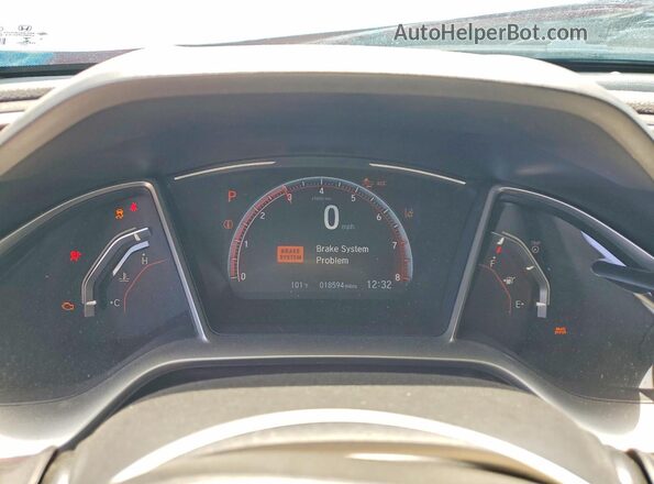 2HGFC2F84MH524376 2021 HONDA CIVIC Red Widok zestawu wskaźników