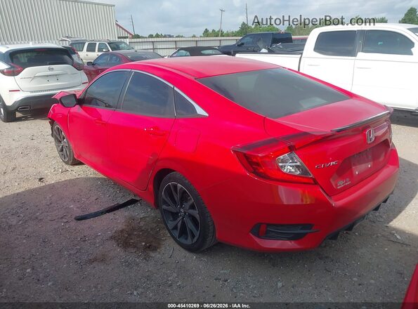 2HGFC2F84MH536737 2021 HONDA CIVIC Красный Задняя левая четверть