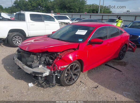 2HGFC2F84MH536737 2021 HONDA CIVIC Красный Передняя левая четверть