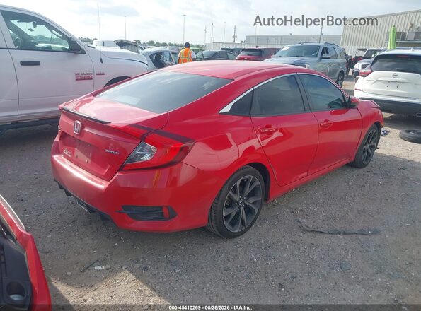 2HGFC2F84MH536737 2021 HONDA CIVIC Красный Задняя правая четверть