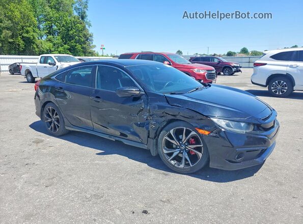 2HGFC2F85KH503128 2019 HONDA CIVIC Black წინა მარჯვენა