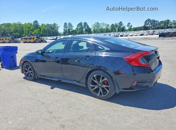 2HGFC2F85KH503128 2019 HONDA CIVIC Black უკანა მარცხენა