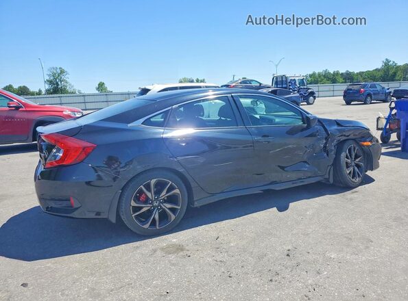 2HGFC2F85KH503128 2019 HONDA CIVIC Black უკანა მარჯვენა