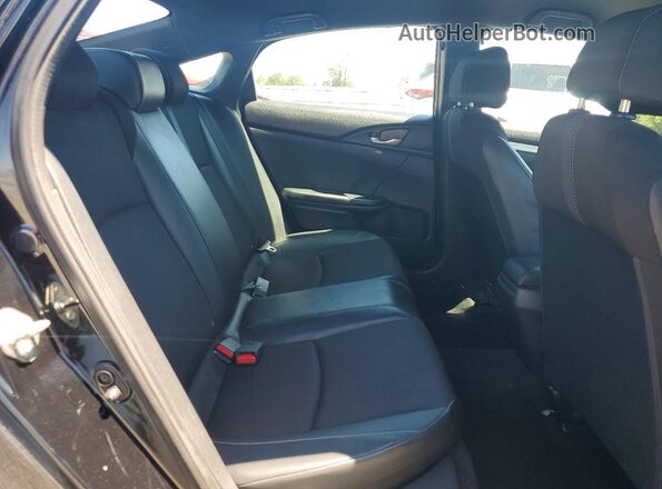 2HGFC2F85KH503128 2019 HONDA CIVIC Black უკანა სავარძლების ხედი