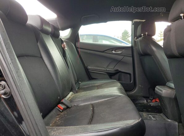 2HGFC2F85KH529602 2019 HONDA CIVIC Black უკანა სავარძლების ხედი