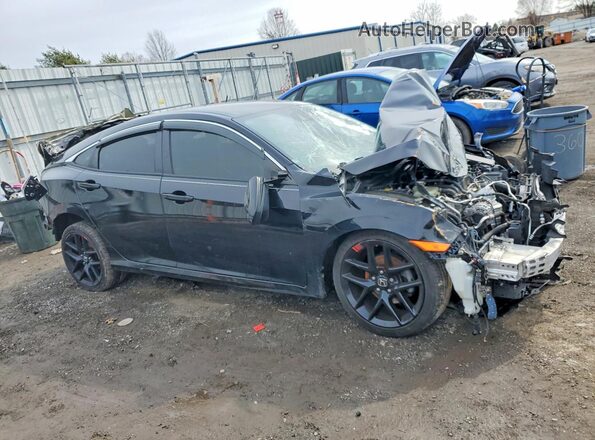 2HGFC2F85KH529602 2019 HONDA CIVIC Black წინა მარჯვენა