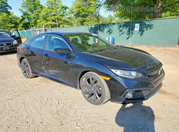 2HGFC2F85KH594109 2019 HONDA CIVIC Black Առջևի աջ