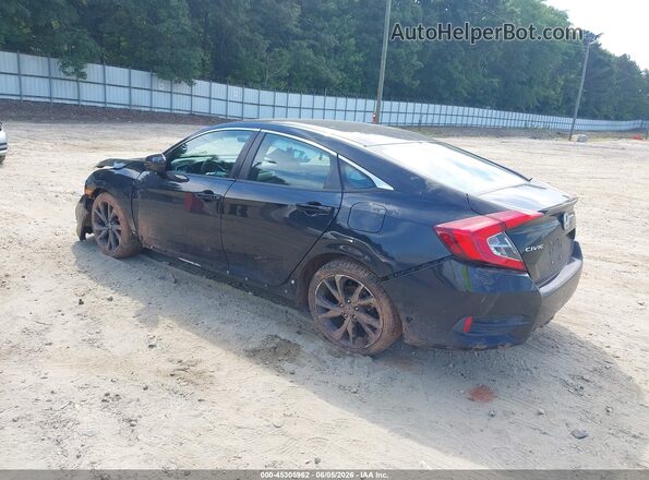 2HGFC2F85KH604511 2019 HONDA CIVIC Black Rear left