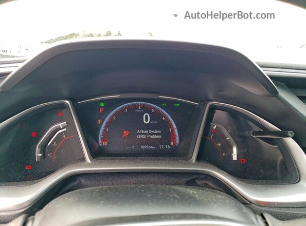 2HGFC2F85LH007313 2020 HONDA CIVIC White ხელსაწყოთა პანელის ხედი