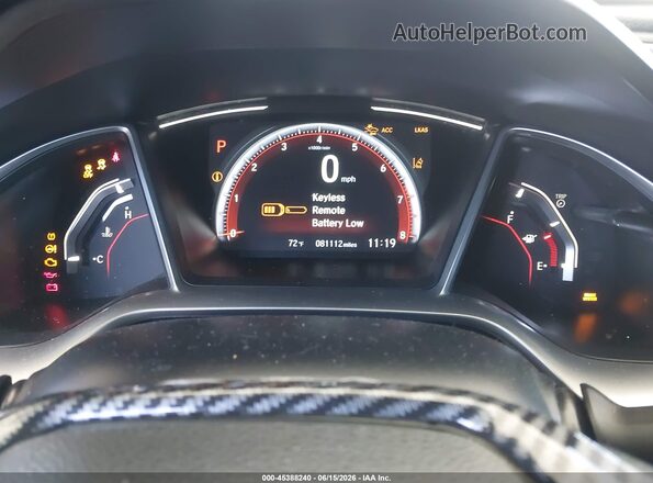 2HGFC2F85LH500599 2020 HONDA CIVIC Black Հետևի նստատեղերի տեսք