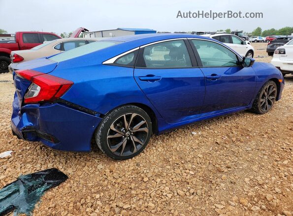 2HGFC2F85LH520254 2020 HONDA CIVIC Blue Tył prawy