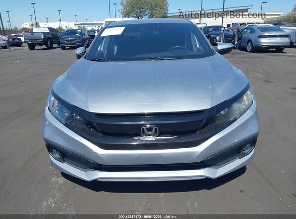 2HGFC2F85LH536535 2020 HONDA CIVIC Silver Instrument cluster view