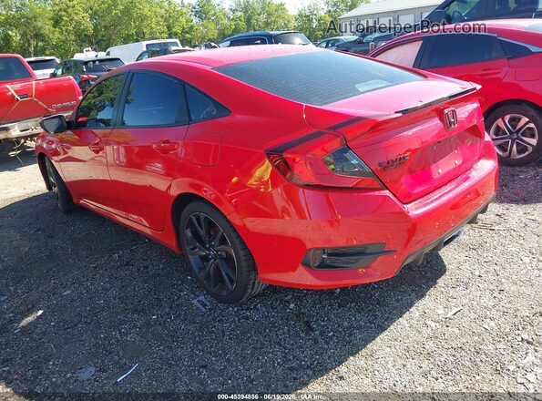 2HGFC2F85LH599716 2020 HONDA CIVIC Red Trasero izquierdo