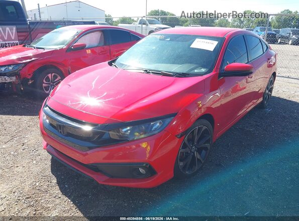 2HGFC2F85LH599716 2020 HONDA CIVIC Red Vista tres cuartos delantera izquierda