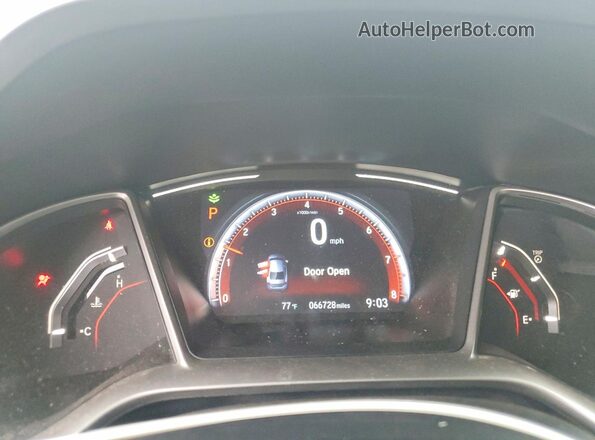 2HGFC2F85MH505710 2021 HONDA CIVIC Black ხელსაწყოთა პანელის ხედი