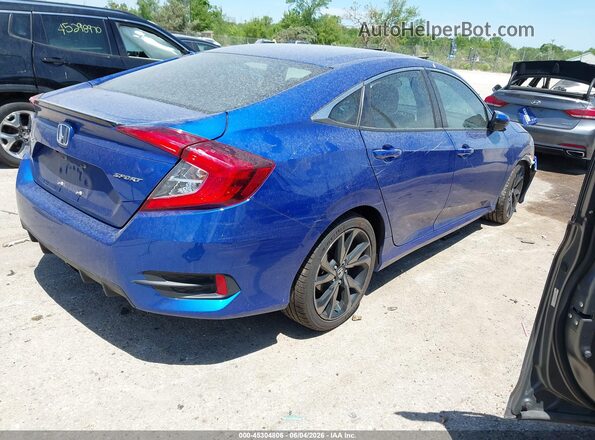 2HGFC2F85MH506209 2021 HONDA CIVIC Синий Задняя правая четверть