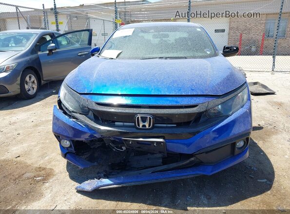 2HGFC2F85MH506209 2021 HONDA CIVIC Синий Вид щитка приборов