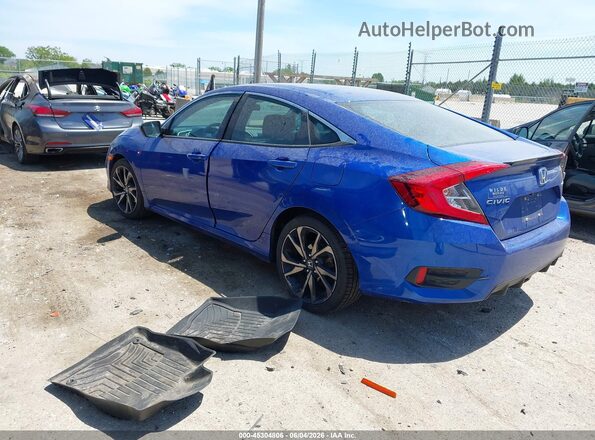 2HGFC2F85MH506209 2021 HONDA CIVIC Синий Задняя левая четверть