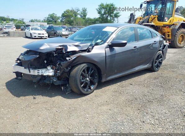 2HGFC2F85MH554423 2021 HONDA CIVIC Gray Przód lewy