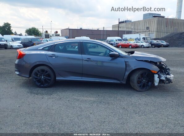 2HGFC2F85MH554423 2021 HONDA CIVIC Gray Widok wnętrza 360 stopni