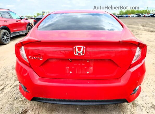 2HGFC2F86HH003357 2017 HONDA CIVIC Red Вид ззаду