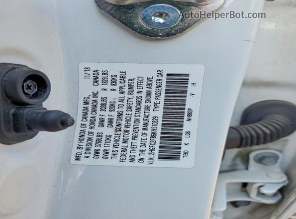 2HGFC2F86KH510329 2019 HONDA CIVIC White 