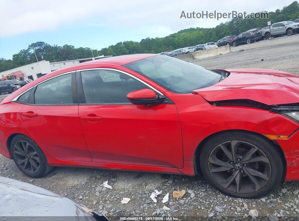 2HGFC2F86LH528525 2020 HONDA CIVIC Red Widok wnętrza z tyłu