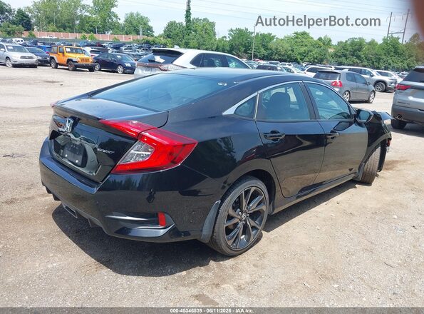2HGFC2F86MH503769 2021 HONDA CIVIC Black Rear right