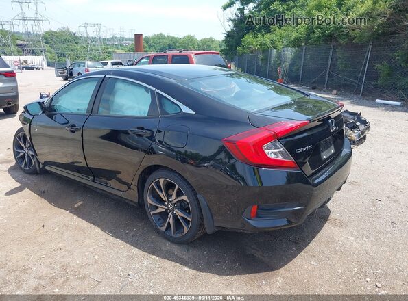 2HGFC2F86MH503769 2021 HONDA CIVIC Black Rear left