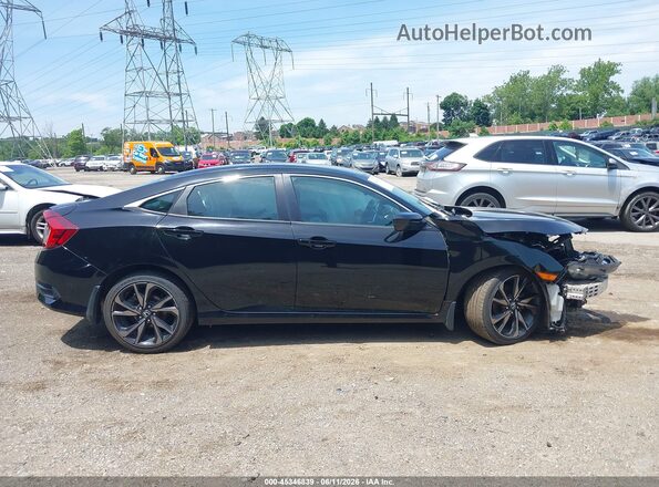 2HGFC2F86MH503769 2021 HONDA CIVIC Black Rear interior view