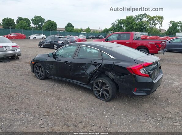 2HGFC2F86MH534861 2021 HONDA CIVIC Черный Задняя левая четверть