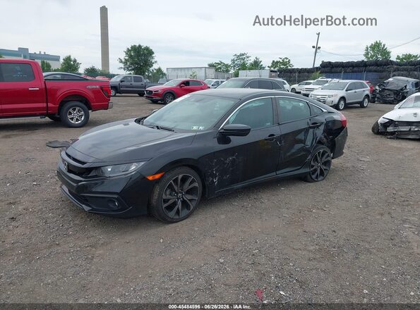 2HGFC2F86MH534861 2021 HONDA CIVIC Черный Передняя левая четверть