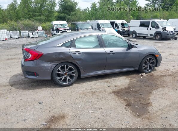 2HGFC2F86MH535797 2021 HONDA CIVIC Серебряный Вид задней части салона