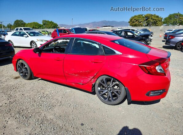2HGFC2F86MH555094 2021 HONDA CIVIC Red Задня ліва чверть