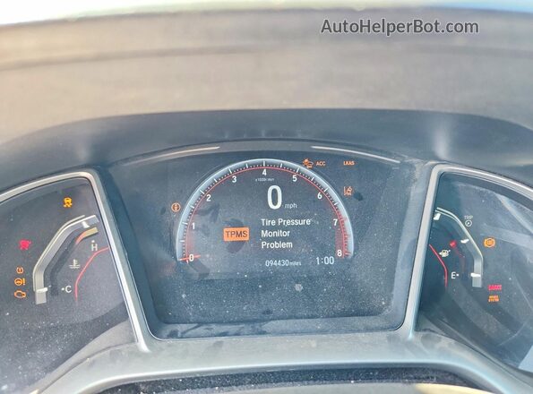 2HGFC2F86MH555094 2021 HONDA CIVIC Red Вид щитка приладів