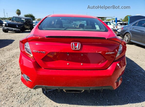 2HGFC2F86MH555094 2021 HONDA CIVIC Red Вид ззаду