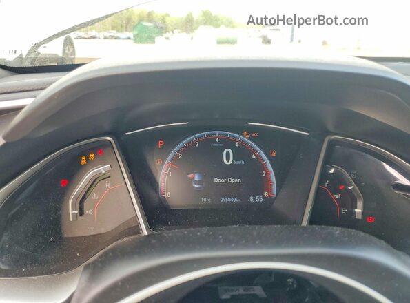 2HGFC2F87KH017582 2019 HONDA CIVIC White Instrument cluster view