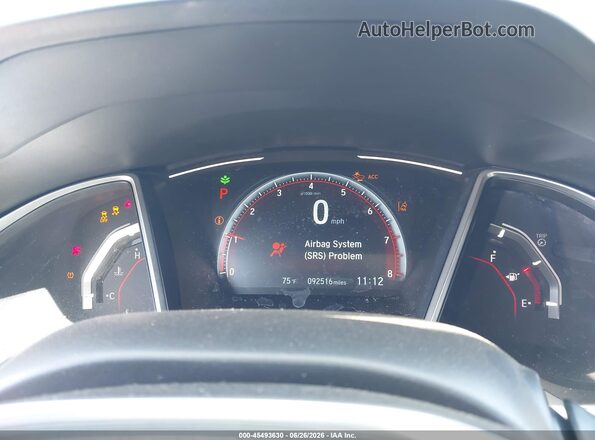 2HGFC2F87KH527754 2019 HONDA CIVIC Silver უკანა სავარძლების ხედი
