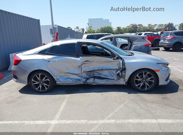 2HGFC2F87KH527754 2019 HONDA CIVIC Silver უკანა სალონის ხედი