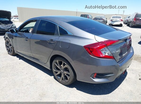 2HGFC2F87KH528189 2019 HONDA CIVIC Gray Rear left