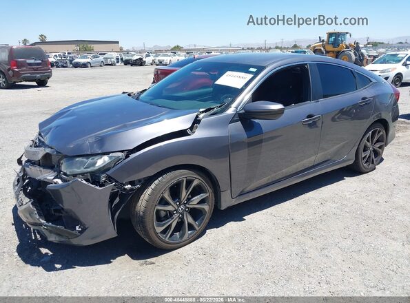 2HGFC2F87KH528189 2019 HONDA CIVIC Gray Front left